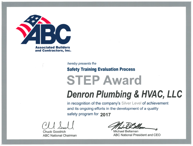 Denron Plumbing & HVAC Awards